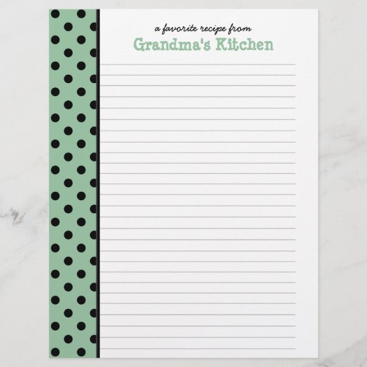 Kitchen of Nana水玉模様レシピ (正面)