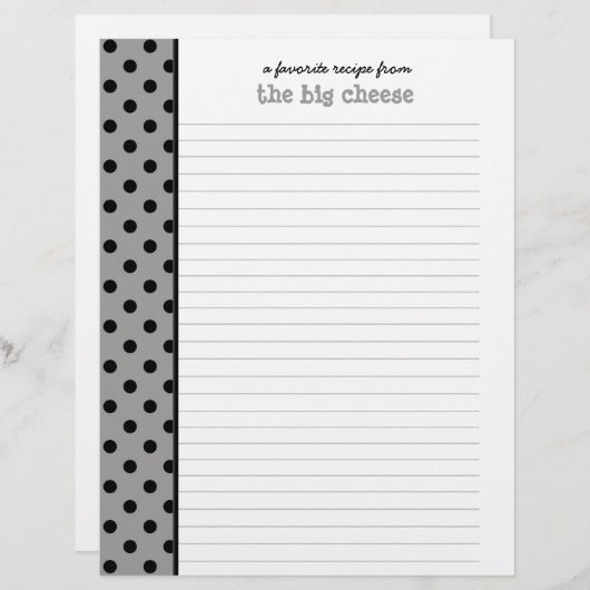 Kitchen of Nana水玉模様レシピ (正面/裏面)