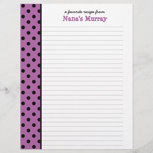 Kitchen of Nana水玉模様レシピ (正面)