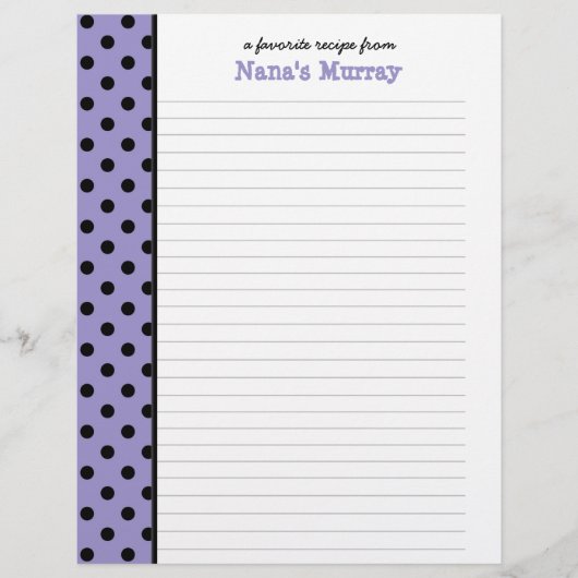 Kitchen of Nana水玉模様レシピ (正面)