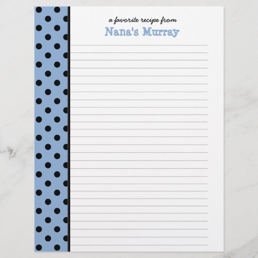 Kitchen of Nana水玉模様レシピ (正面)