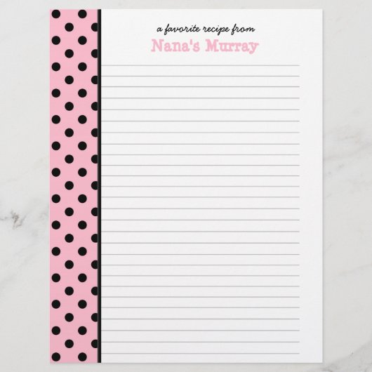 Kitchen of Nana水玉模様レシピ (正面)