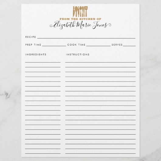 Kitchen of the 金ゴールドグリッター器具レシピ (正面)