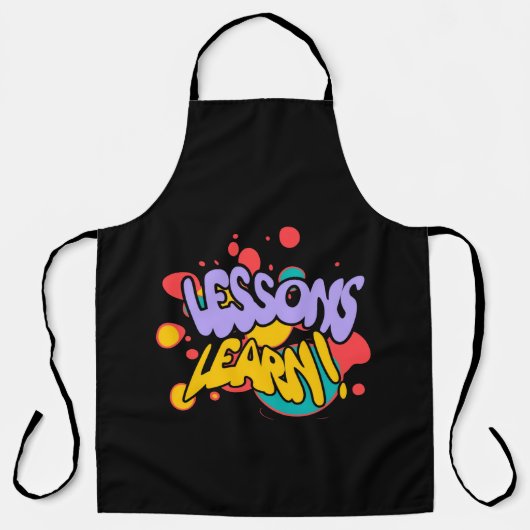 KITCHEN PAINT SPLASH LESSONS LEARN APRON エプロン (正面)