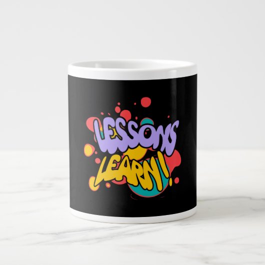 KITCHEN PAINT SPLASH LESSONS LEARN MUG ジャンボコーヒーマグカップ (正面)