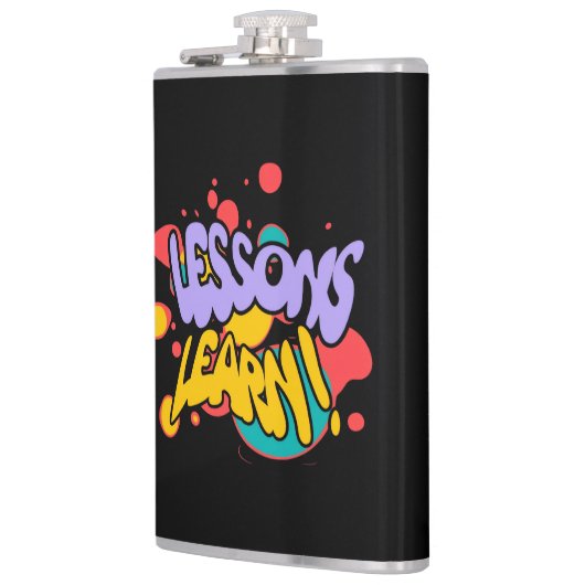 KITCHEN PAINT SPLASH LESSONS VINYL WRAPPED FLASK フラスク (左)