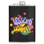 KITCHEN PAINT SPLASH LESSONS VINYL WRAPPED FLASK フラスク (正面)