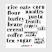 Kitchen Pantry Cupboard Produce Food Labels シール (シート)