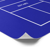 Kitchen Pickleball Court Diagram ポスター (角)