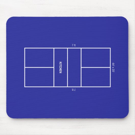 Kitchen Pickleball Court Diagram マウスパッド (正面)