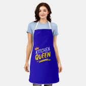 Kitchen Queen Apron All-Over Print Apron エプロン (着用した状態)