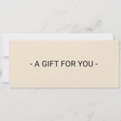 Kitchen Renovation Gift Certificate  招待状 (裏面)