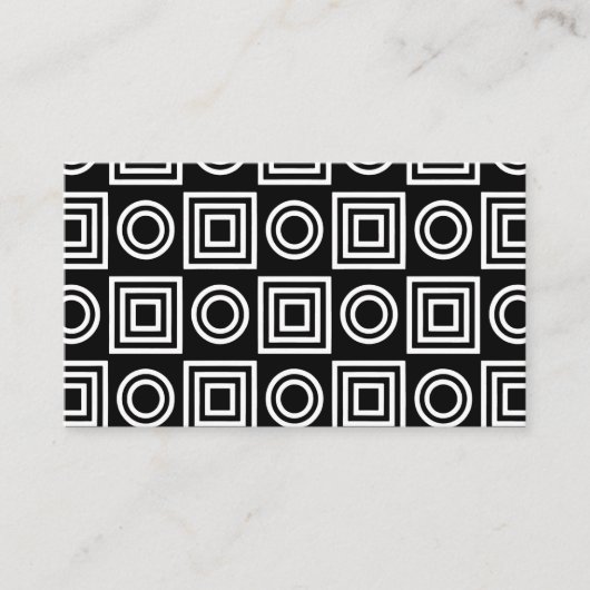 Kitchen Renovation Modern Geometric Black & White 名刺 (正面)