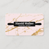 Kitchen Rolling Pin | Pink Marble Background 名刺 (正面)
