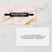 Kitchen Rolling Pin | Pink Marble Background 名刺 (正面/裏面)