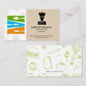Kitchen Silverware | Chef Logo 名刺 (正面/裏面)