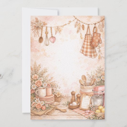 Kitchen Themed Stock The Kitchen Bridal Shower 招待状 (裏面)