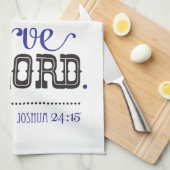 Kitchen Towel Bible Scripture Joshua 24:15 キッチンタオル (四つ折り)