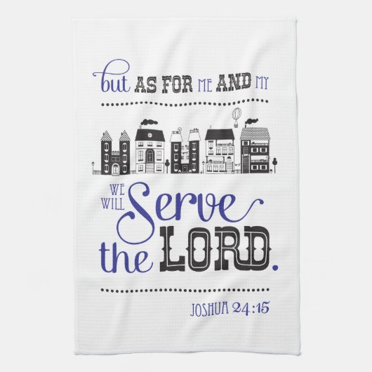 Kitchen Towel Bible Scripture Joshua 24:15 キッチンタオル (縦)