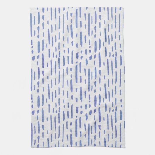 Kitchen Towel - Blue Stripe Pattern キッチンタオル (縦)