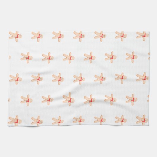 Kitchen Towel - Christmas Gingerbread Man Pattern キッチンタオル (横)