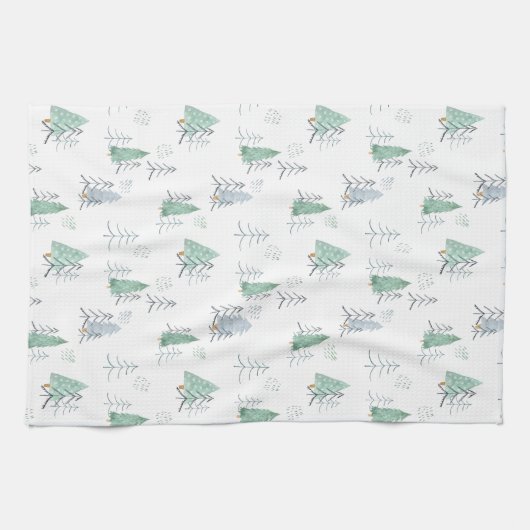 Kitchen Towel - Christmas Trees Pattern キッチンタオル (横)