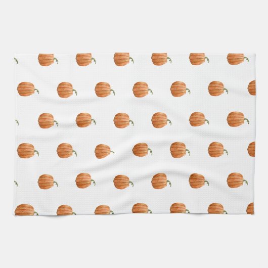 Kitchen Towel - Cute Halloween Pumpkin Pattern キッチンタオル (横)