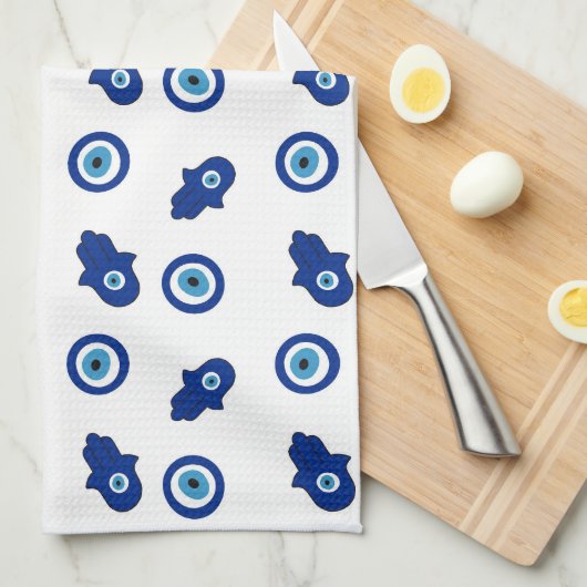 Kitchen Towel Hamsah good eye キッチンタオル (四つ折り)