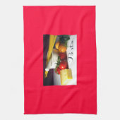 Kitchen towel in red キッチンタオル (縦)