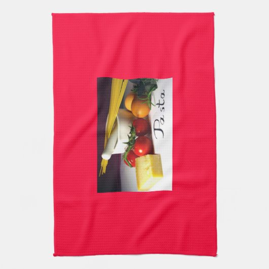 Kitchen towel in red キッチンタオル (縦)