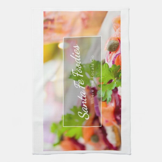 Kitchen Towel Santa Fe Foodies Color Logo キッチンタオル (縦)