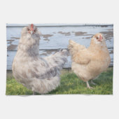 Kitchen Towel Two Chickens Farmhouse  キッチンタオル (横)