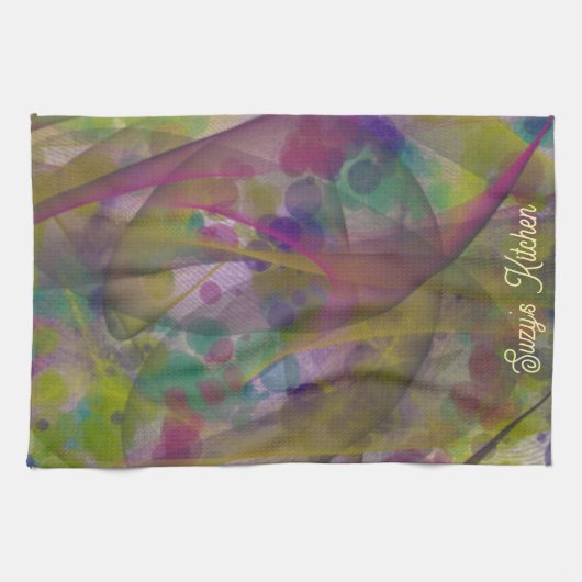 Kitchen Towel With Colorful Design キッチンタオル (横)