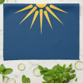 Kitchen towel with Flag of Macedonia, Greece キッチンタオル (折り畳み)