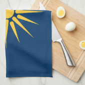 Kitchen towel with Flag of Macedonia, Greece キッチンタオル (四つ折り)