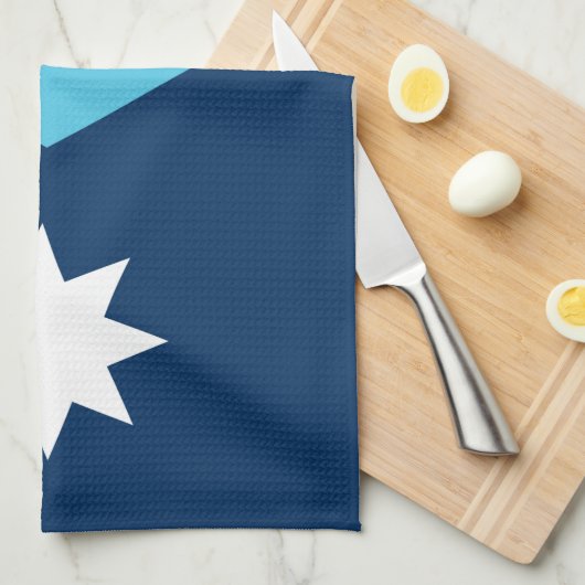 Kitchen towel with Flag of Minnesota, USA キッチンタオル (四つ折り)