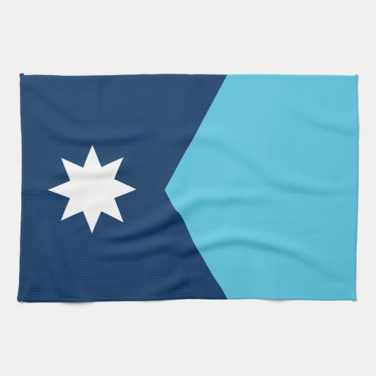 Kitchen towel with Flag of Minnesota, USA キッチンタオル (横)