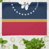 Kitchen towel with Flag of Mississippi State, USA キッチンタオル (折り畳み)