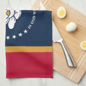 Kitchen towel with Flag of Mississippi State, USA キッチンタオル (四つ折り)
