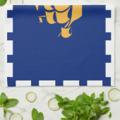 Kitchen towel with Flag of Quebec City, Canada キッチンタオル (折り畳み)