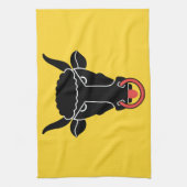 Kitchen towel with Flag of Uri, Switzerland キッチンタオル (縦)