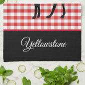 Kitchen Towel-Yellowstone Elk キッチンタオル (折り畳み)