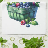 Kitchen Towels-Berry Basket Kitchen Towel キッチンタオル (折り畳み)