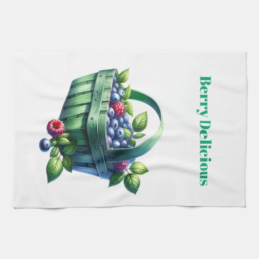 Kitchen Towels-Berry Basket Kitchen Towel キッチンタオル (横)