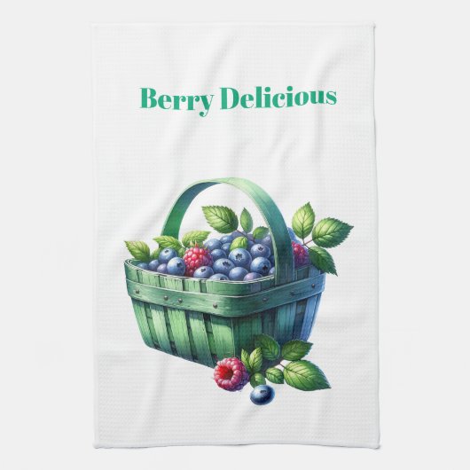 Kitchen Towels-Berry Basket Kitchen Towel キッチンタオル (縦)