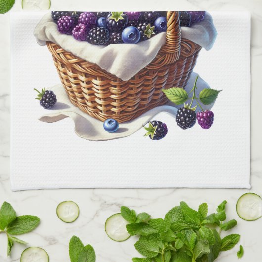 Kitchen Towels- Berry Basket Kitchen Towel キッチンタオル (折り畳み)