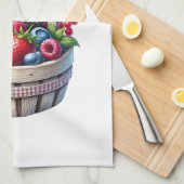 Kitchen Towels-Berry Basket Kitchen Towel キッチンタオル (四つ折り)