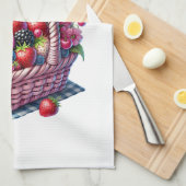 Kitchen Towels-Berry Basket Kitchen Towel キッチンタオル (四つ折り)