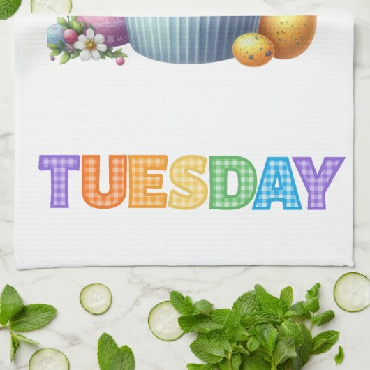 Kitchen Towels-Days Of The Week Kitchen Towels キッチンタオル (折り畳み)