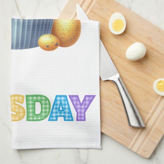 Kitchen Towels-Days Of The Week Kitchen Towels キッチンタオル (四つ折り)